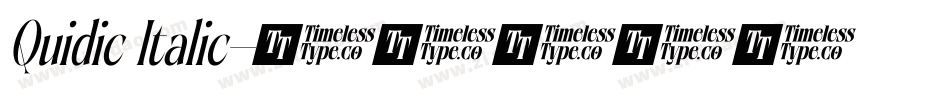 Quidic Italic字体转换